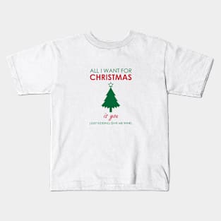 Wine for Christmas Kids T-Shirt